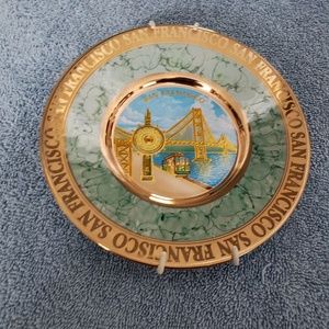 Chokin San Francisco 24KT Gold Edged Plate